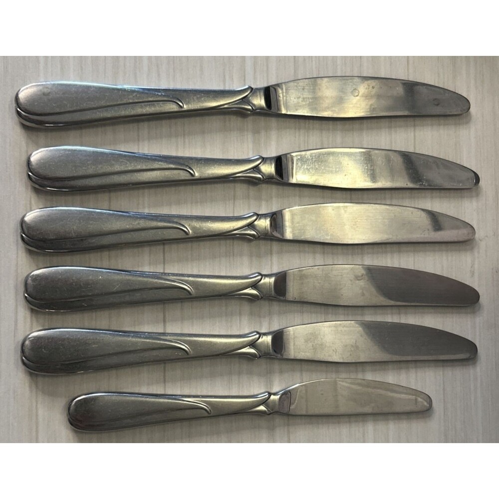 Yamazaki FLORIAN Knives 5 dinner & 1 butter 8/8 Stainless Steel Japan